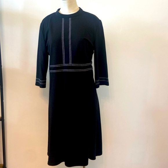 Homeyee Women's Pencil Sheath Dress Stretch Work Black 3/4 Sleeve US 10 UK 14 - Picture 1 of 7